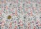 Preview: Mia Flowers Rippjersey ecru petrol Blumenstoff von Swafing